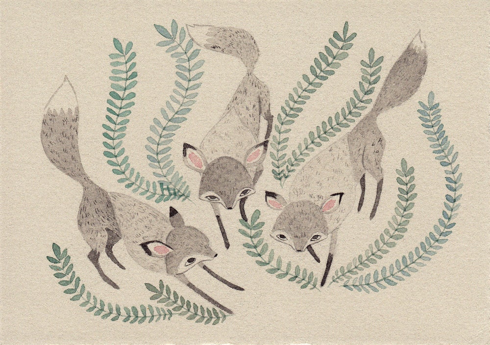 Wild Foxes (8x10 Print)