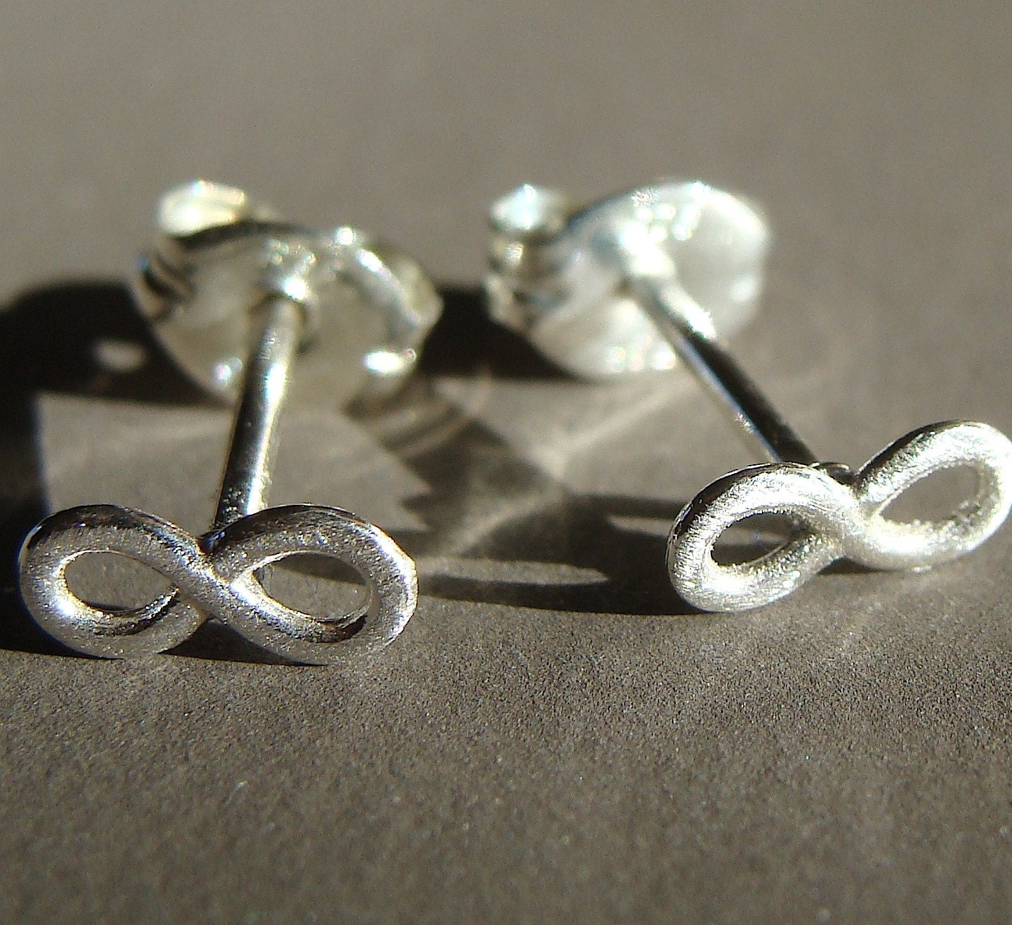 Tiny Infinity Studs Infinity Post Earrings in Sterling Silver Tiny Earrings Studs Stud Earrings