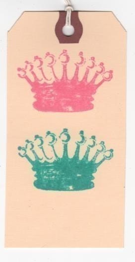 Bliss Crown Unmounted Rubber Stamp zNe altered art mixed media