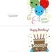 Happy Birthday Chocolate Cake Party Playset Printable Paper Craft PDF