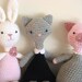 Sale - Amigurumi Patterns Crochet Little Animal Girls Pattern Set Digital Download