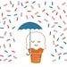 It's Raining Sprinkles Notecards Set of Three Gocco Print Cards