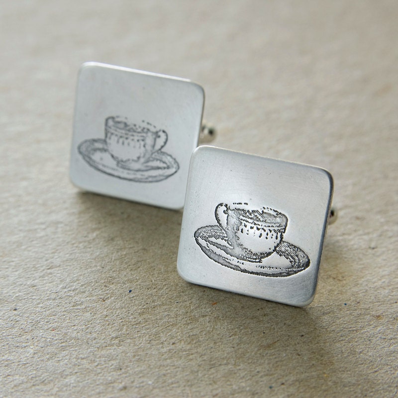 Teacup and saucer cufflinks