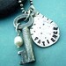 Patience is KEY - Hand Stamped Sterling Silver and Vintage Antique Skeleton Key Charm Necklace - KEY SERIES personalized