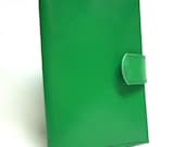 Green leather passport case