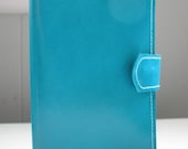 Teal Leather Passport Case
