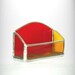 Stained Glass Business Card Holder Red And Yellow