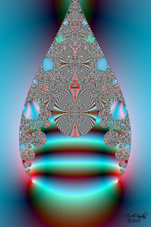 Abstract Fractal Art Digital Print - The Complexity of A Tear 8" x 10"