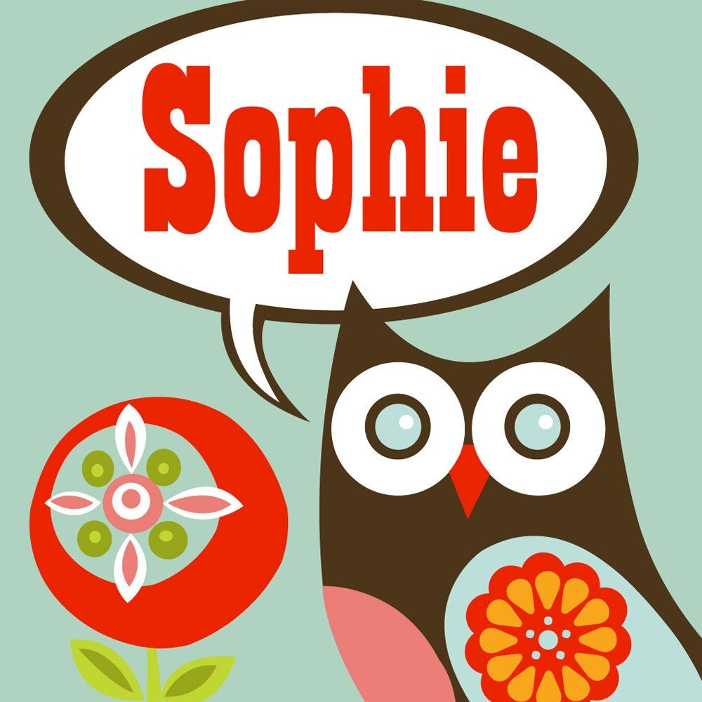 Custom personalized print The Owl
