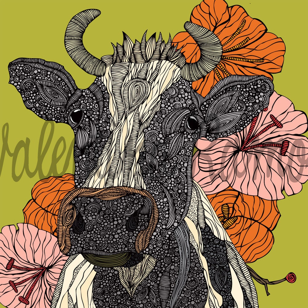 Moooo - The Cow - 8x10 print