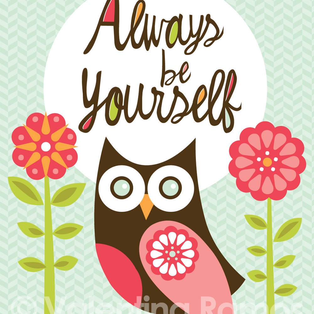 Always be Yourself- Inspirational art for kids