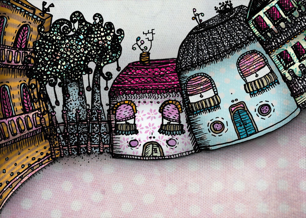 Happy House Warming - "Balancing Dreams" - 8 x 6 Giclee Fine Art Print - by Ella Goodwin