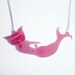 Mermaid Cat Necklace -  Pink Acrylic laser cut from a hand drawn illustration - last one