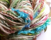gypsy in aurora : handspun handpainted art yarn merino wool / hand painted hand dyed hand spun