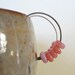Silver Hoop Earrings, Silver Earrings, Pale Pink, Carnelian Pink, Glass Earrings, Hoop Earrings, Silver Hoops, Fashion Jewelry