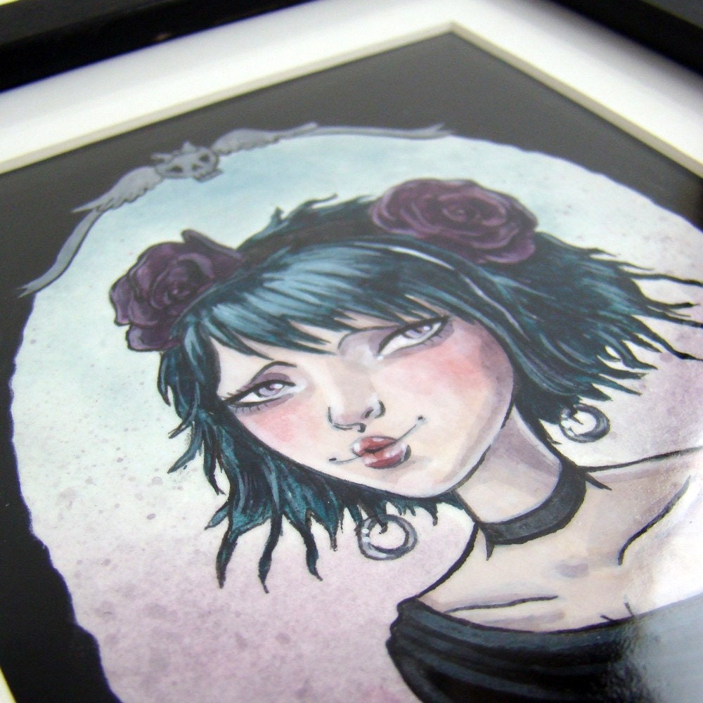SALE- Framed Original Acrylic Painting - Alexa