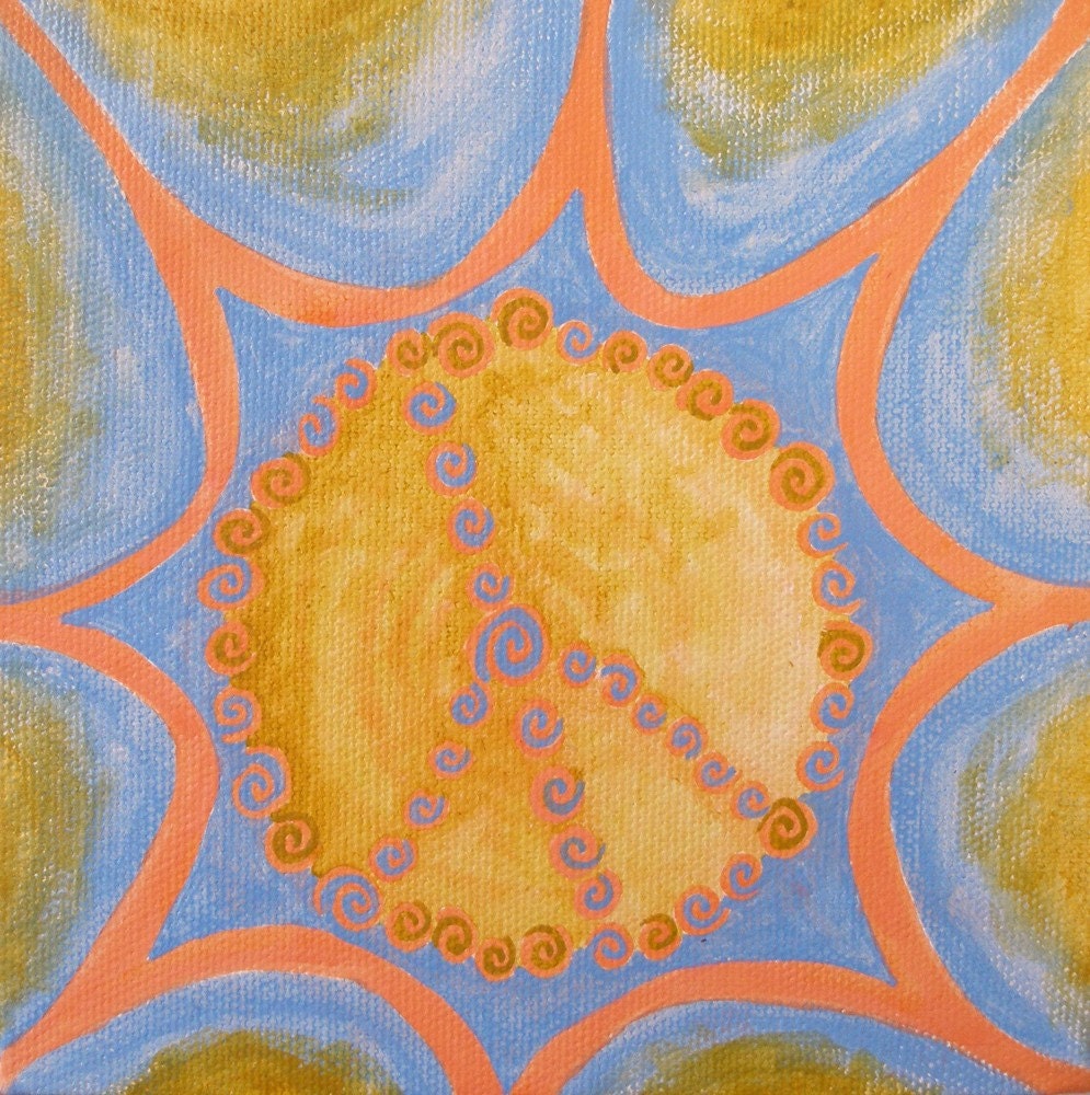 Original Peace oil painting on canvas