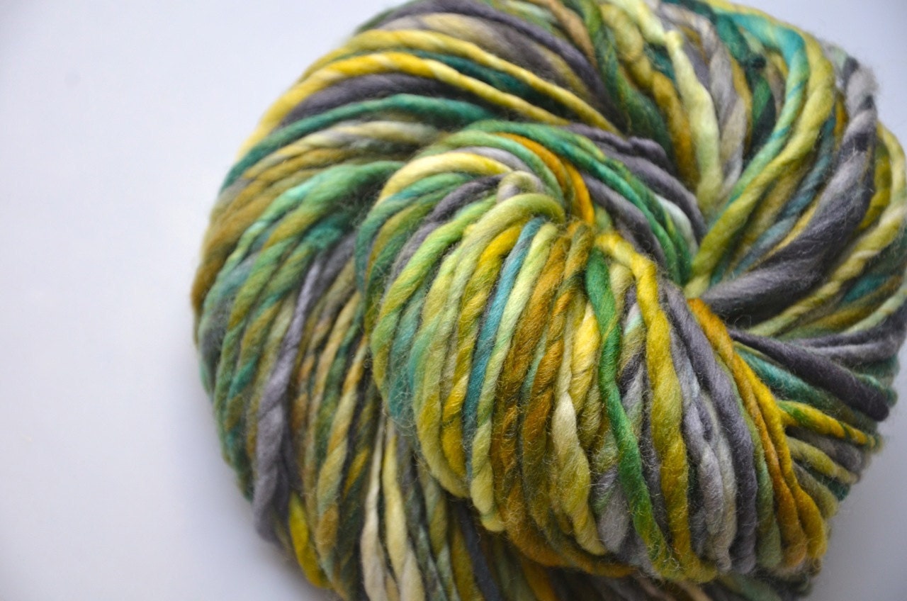 Last Summer Days super bulky Polwarth handspun yarn