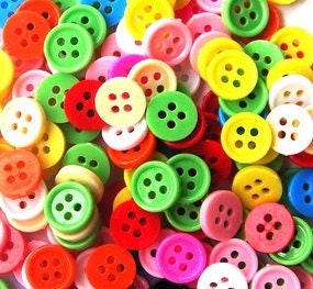 RAEWADOLLY 100pcs Tiny Button 12mm 4 hole