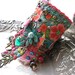 Monsoon, Gypsy Jangle, Bracelet, Bohemian Gypsy, Cuff, Vintage, Embroidery, Boho Jewelry
