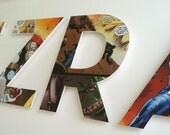 CUSTOM superhero alphabet name (framed) - 4 letters