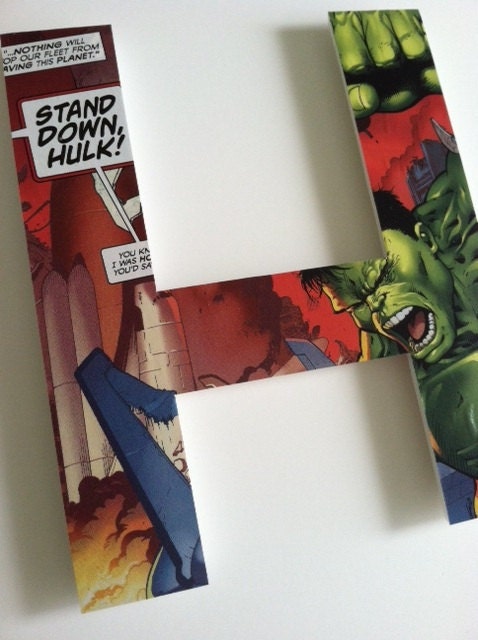 H is for HULK superhero alphabet letter