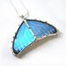 Two Wing Blue Morpho Butterfly Necklace - Real Butterfly Jewelry
