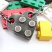 Interlocking Block Heart Pendants - Set of 2 - Building Block Collection