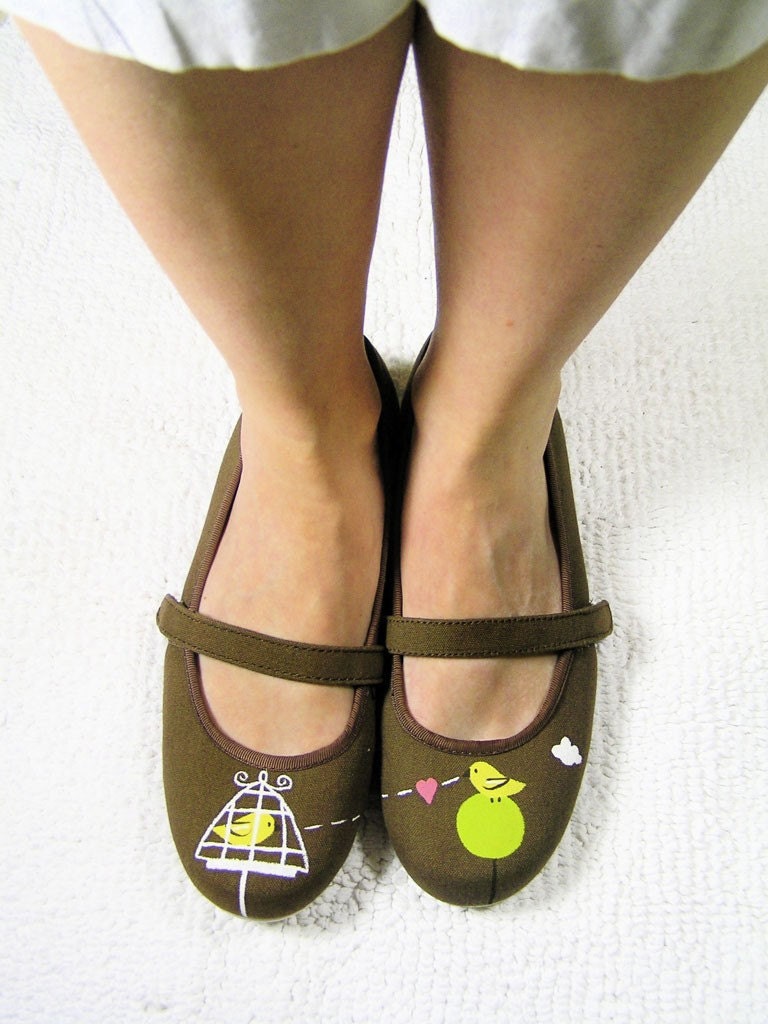 Love Birds Shoes Size 7