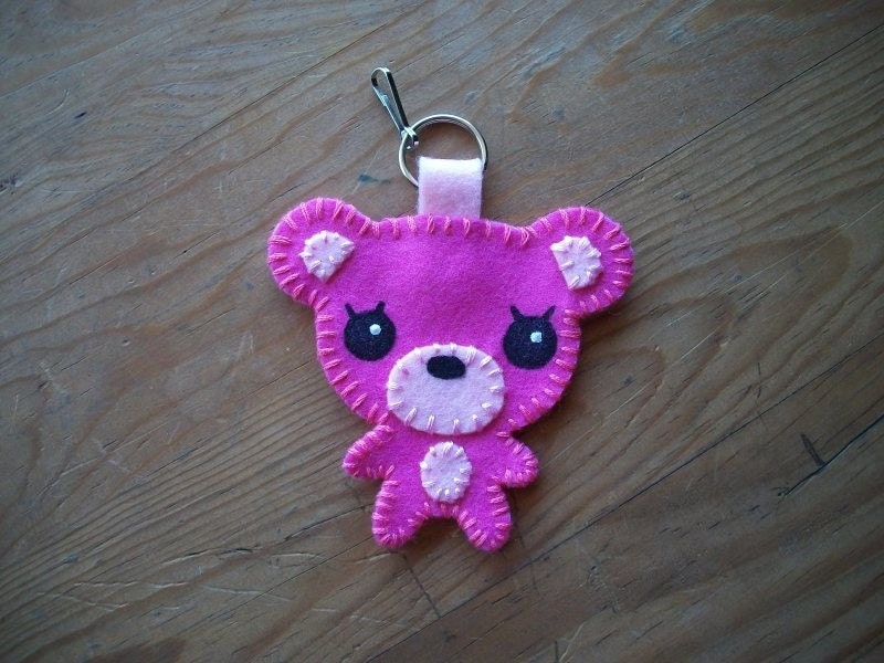 Cutie  Bear  Key Ring Select Your Colors