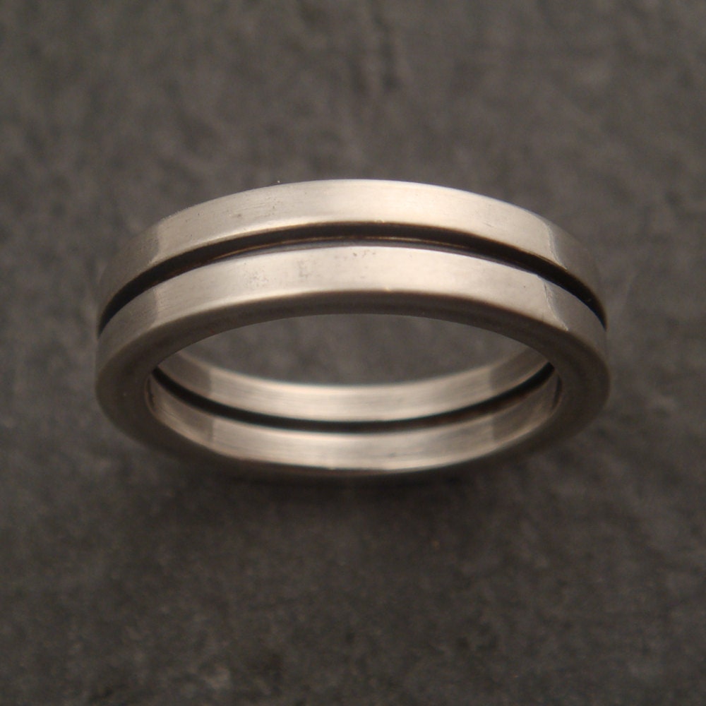 Wedding Band in Sterling Silver Square Wire