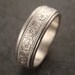 Floral Wedding Band in White Gold