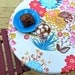 Laminated Cotton Tablecloth, Fitted/Elasticized --- SMALL ROUND table Tables -- Custom Made -- bpa and pvc FREE