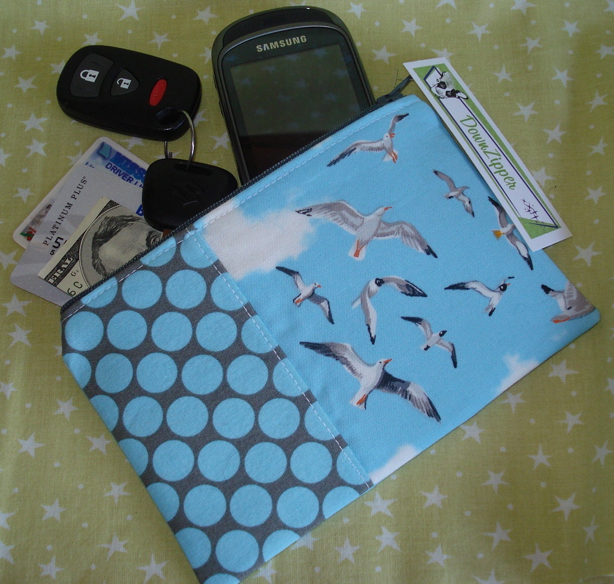 Seagulls - Fabric Zipper Wallet Pouch