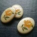 CLEARANCE - Pearly Yellow Rose Cameos 18x13mm - 11pcs - IMPERFECT