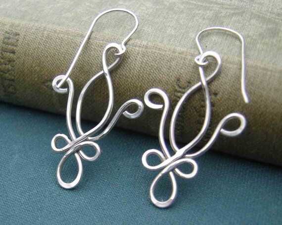 Fleur De Lis Sterling Silver Earrings - Mardi Gras - New Orleans