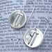 Pilcrow Paragraph Sign Typographical Silver Earrings