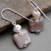 Shimmering Moonstone Fresh Water Pearl Swirl Earrings