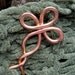 Celtic Loopy Bliss Cross Copper Hair Fork ,Shawl Pin Scarf Pin - hair holder,hair sticks, bun holder - Hair Accessories