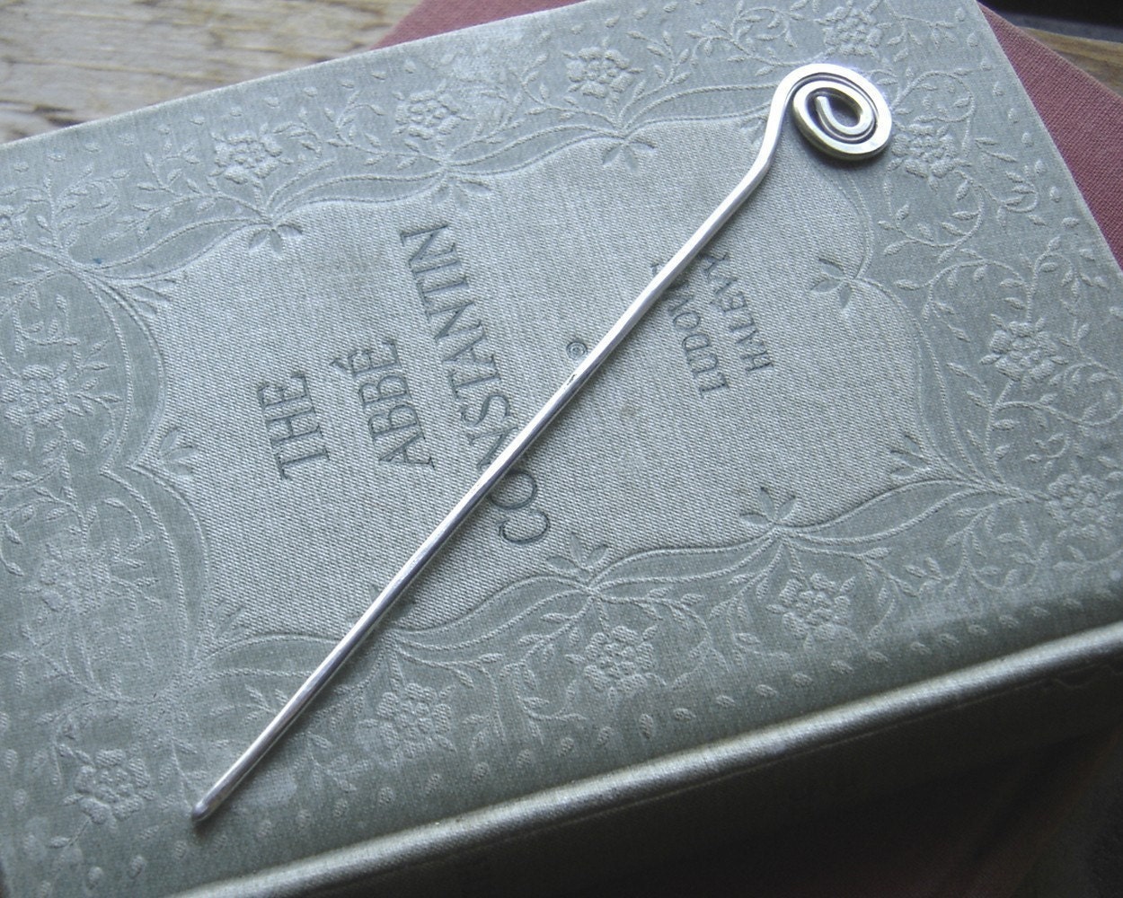 Hair Stick, Shawl Pin, Hair Clip - Sterling Silver Metal Simple Spiral - Long Hair Accessories -Women- Hair Sword, Hair Toy