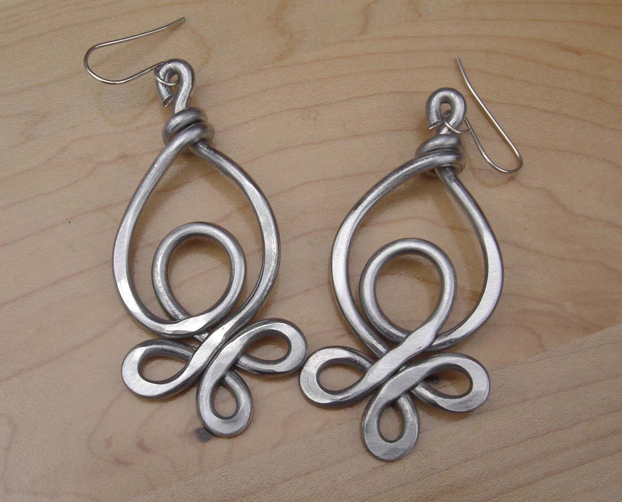 Celtic Knot Loops Unique Big Earrings - Very Big Earrings Light Weight Aluminum Dangle - Celtic Knot Jewelry -Aluminum Jewelry