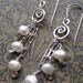 Long Pearls And Swirls Sterling Silver Dangle Earrings