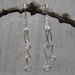 Long Silver Earrings - Tangle Dangle Swinging Vines - Sterling Silver Wire Dangles
