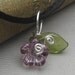 Little Lilac Purple Glass Flower Pendant Necklace -Spring Czech Glass Beads - Flower Necklace - Flower Girls Jewelry