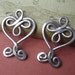Very Big Celtic Heart Earrings - Light Weight Aluminum Wire - Heart Jewelry - Celtic Jewelry - Valentine