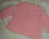 Girls Knit Sweater Shaker Stitch Knit