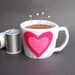Emery Pincushion - Valentine Felt Cup of Coffee / Hot Chocolate
