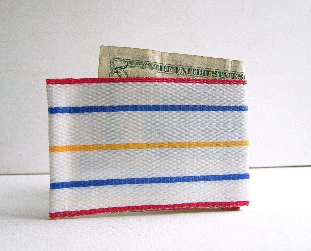 Web Wallet White Stripe