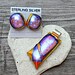 Dichroic Fused glass Jewelry - Color Me Beautiful Pendant and Earring Set