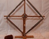 Solid Oak Yarn Swift/Winder - Freestanding, vertical